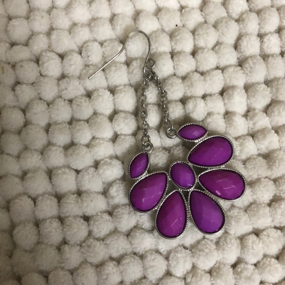 Purple dangle earrings